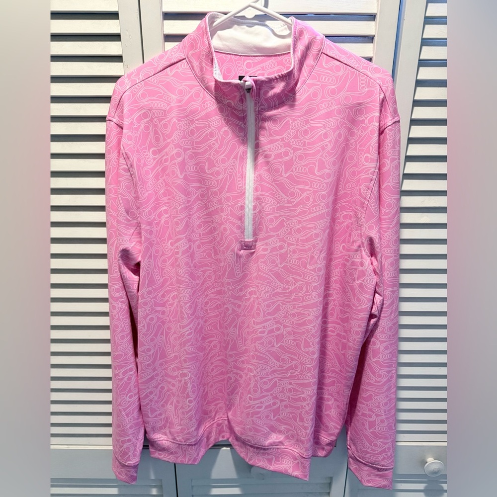 Waggle Golf Course Mosaic Quarter-Zip Pullover NWOT